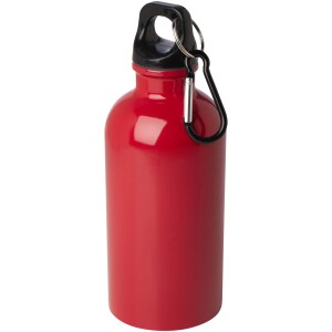 400 ml fľaša na vodu Oregon z nerezovej ocele s certifikáciou RCS a karabínou - Reklamnepredmety