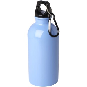 400 ml fľaša na vodu Oregon z nerezovej ocele s certifikáciou RCS a karabínou - Reklamnepredmety