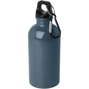 400 ml fľaša na vodu Oregon z nerezovej ocele s certifikáciou RCS a karabínou - Reklamnepredmety