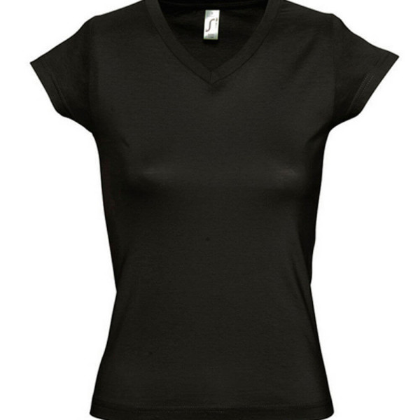 L156 Ladies V-Neck-T-Shirt Moon