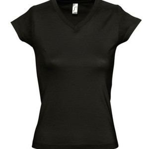L156 Ladies V-Neck-T-Shirt Moon - Reklamnepredmety