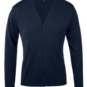 L418 Golden Men V-Neck Knitted Cardigan - Reklamnepredmety