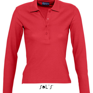 L535 Ladies Longlseeve Polo Podium - Reklamnepredmety