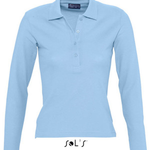 L535 Ladies Longlseeve Polo Podium - Reklamnepredmety
