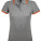 L586 Women Polo Shirt Pasadena - L586-Grey-Melange-Orange - variant Ls 1000122244