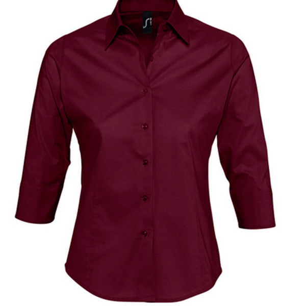 L631 Ladies Stretch-3/4-Sleeve Blouse Effect