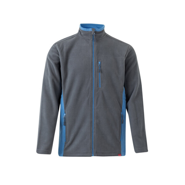 VL GERAS. Dvojfarebná fleecová bunda (220 g/m²) z polyesteru (100 %)