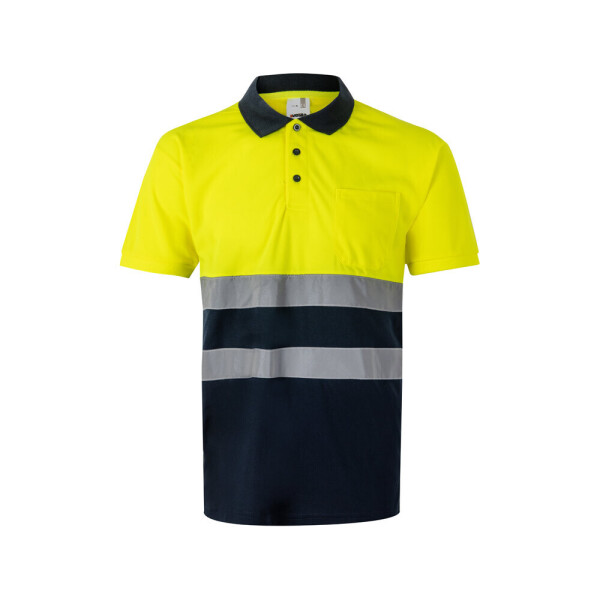 VL FORTUNA. Polokošeľa Bird-eye (140 g/m²) s krátkymi rukávmi, z polyesteru (100%)