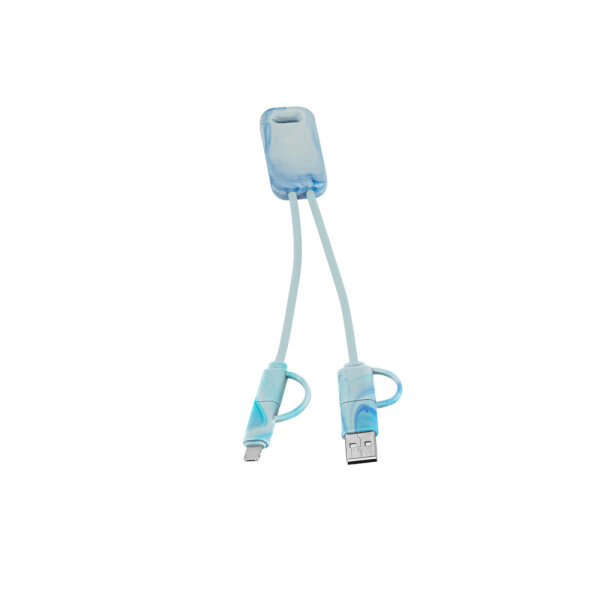 BERNERS. Superrýchly USB kábel 6 v 1 zo recyklovaného PET (100 % rPET)