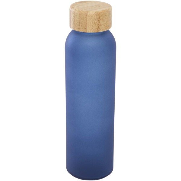 Fľaša Lume s objemom 500 ml, z matného sodnovápenatého skla s bambusovým viečkom