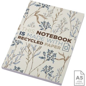 Recyklovaný blok Novella Austen s měkkou vazbou A5 – 100 listů - Reklamnepredmety