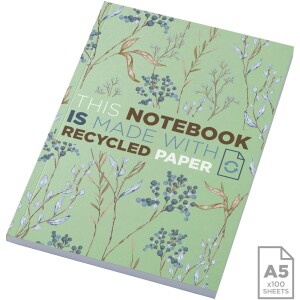 Recyklovaný blok Novella Austen s mäkkou väzbou A5 – 100 listov - Reklamnepredmety