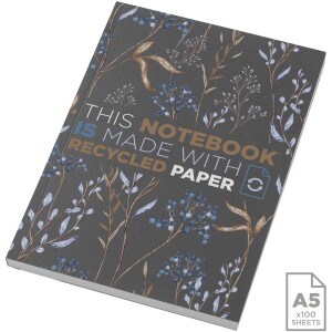 Recyklovaný blok Novella Austen s mäkkou väzbou A5 – 100 listov - Reklamnepredmety