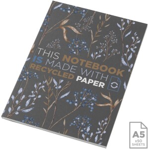Recyklovaný poznámkový blok Novella Austen s mäkkou väzbou formátu A5 – 50 listov - Reklamnepredmety