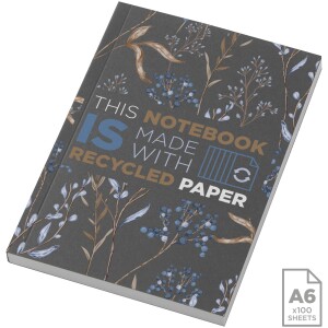 Recyklovaný poznámkový blok Novella Austen s mäkkou väzbou formátu A6 – 100 listov - Reklamnepredmety