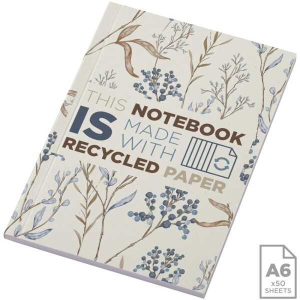 Recyklovaný poznámkový blok Novella Austen formátu A6 s měkkou vazbou – 50 listů