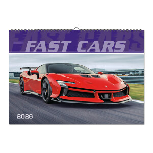 Nástenný kalendár Fast cars 2026 - Reklamnepredmety