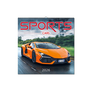 Nástenný kalendár Sports Cars 2026 - Reklamnepredmety