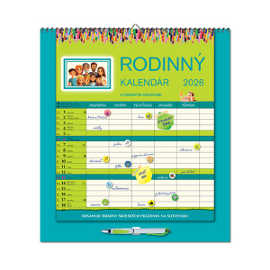 Nástenný kalendár Rodinný kalendár 2026 - Reklamnepredmety
