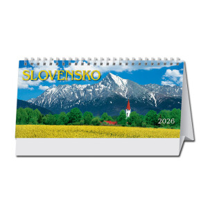 Stolový kalendár Slovensko stĺpcové 2026 - Reklamnepredmety