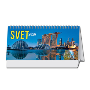 Stolový kalendár Svet 2026 - Reklamnepredmety