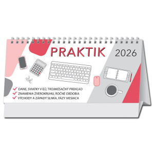 Stolový kalendár Praktik stolový stĺpcový 2026 - Reklamnepredmety