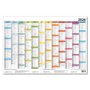 Plánovací kalendár farebný 2026 - Reklamnepredmety