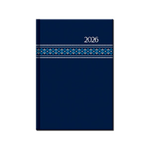 Týždenný diár A5 FOLK modrý 2026 - Reklamnepredmety