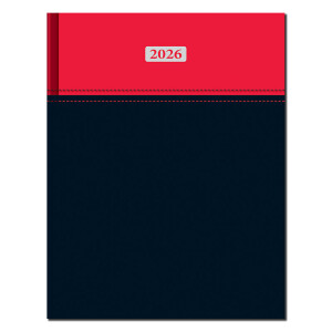 Manager diár A4 MILANO červeno-čierny 2026 - Reklamnepredmety