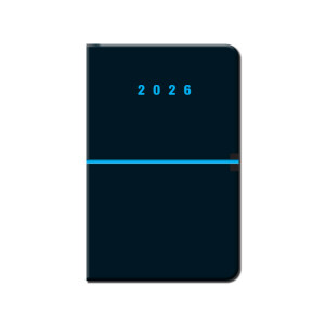 Týždenný diár A5 CAPRI čierny 2026 - Reklamnepredmety