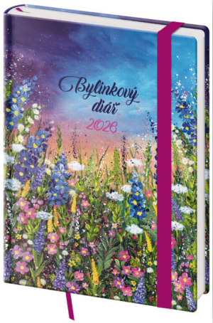 Týždenný diár B6 Bylinkový Meadow s gumičkou - Reklamnepredmety