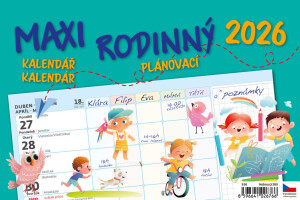 Kalendár MAXI RODINNÝ plánovací kalendár - Reklamnepredmety