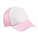 MB070 5-Panel Polyester Mesh Cap - MB070-White-Baby-Pink - variant Ls 1000128490