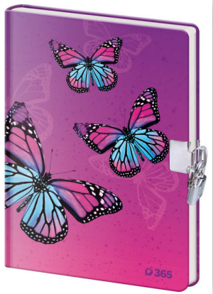 Pamätník 13x18 cm so zámkom -  Butterfly - Reklamnepredmety