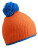 MB7964 Pompon Hat with Contrast Stripe - MB7964_Orange_Aqua - variant Ls 1000129089