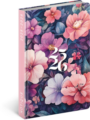 NOTIQUE 18-mesačný diár Petito – Kytica 2025/2026, 11 x 17 cm - Reklamnepredmety