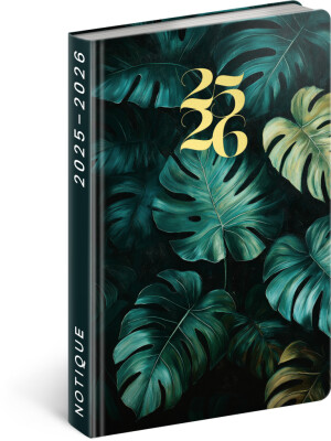NOTIQUE 18-mesačný diár Petito – Monstera 2025/2026, 11 x 17 cm - Reklamnepredmety