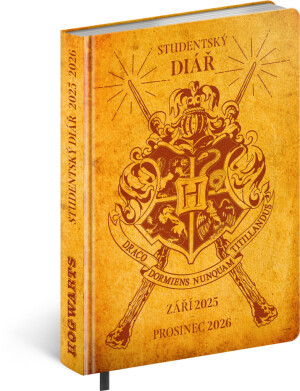 NOTIQUE Študentský diár Harry Potter – Rokfort (september 2025 – december 2026), 9,8 x 14,5 cm CZ - Reklamnepredmety