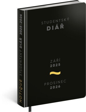 NOTIQUE Študentský diár Academia (september 2025 – december 2026), 9,8 x 14,5 cm - Reklamnepredmety