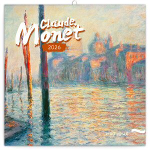 NOTIQUE Poznámkový kalendár Claude Monet 2026, 30 x 30 cm - Reklamnepredmety