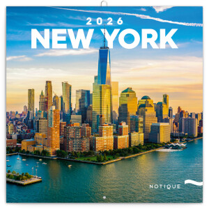 NOTIQUE Poznámkový kalendár New York 2026, 30 x 30 cm - Reklamnepredmety