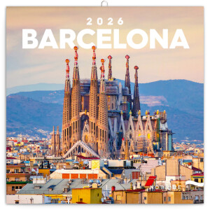 NOTIQUE Poznámkový kalendár Barcelona 2026, 30 x 30 cm - Reklamnepredmety