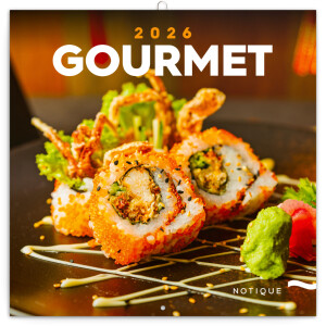NOTIQUE Poznámkový kalendár Gourmet 2026, 30 x 30 cm - Reklamnepredmety