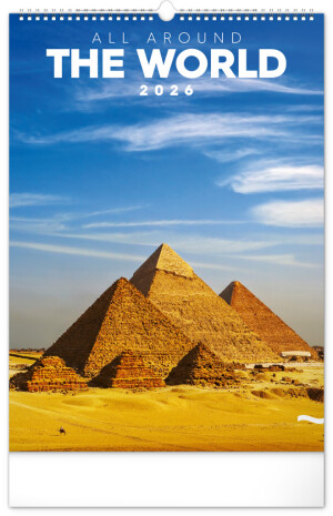 NOTIQUE Nástenný kalendár Svetové monumenty 2026, 33 x 46 cm - Reklamnepredmety