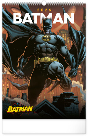 NOTIQUE Nástenný kalendár Batman Dark 2026, 33 x 46 cm - Reklamnepredmety