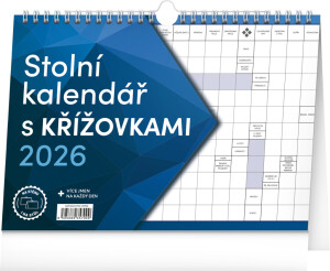 NOTIQUE Stolový kalendár s krížovkami s háčikom CZ 2026, 30 x 21 cm - Reklamnepredmety