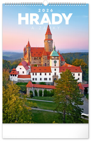 NOTIQUE Nástenný kalendár Hrady a zámky CZ 2026, 33 x 46 cm - Reklamnepredmety