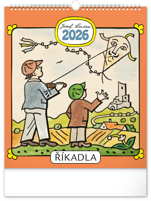 NOTIQUE Nástenný kalendár Josef Lada – Riekanky CZ 2026, 30 x 34 cm