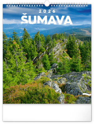 NOTIQUE Nástenný kalendár Šumava CZ 2026, 30 x 34 cm - Reklamnepredmety