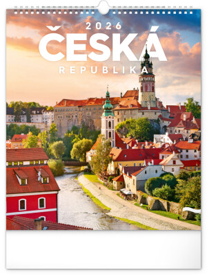 NOTIQUE Nástenný kalendár Česká republika CZ 2026, 30 x 34 cm - Reklamnepredmety